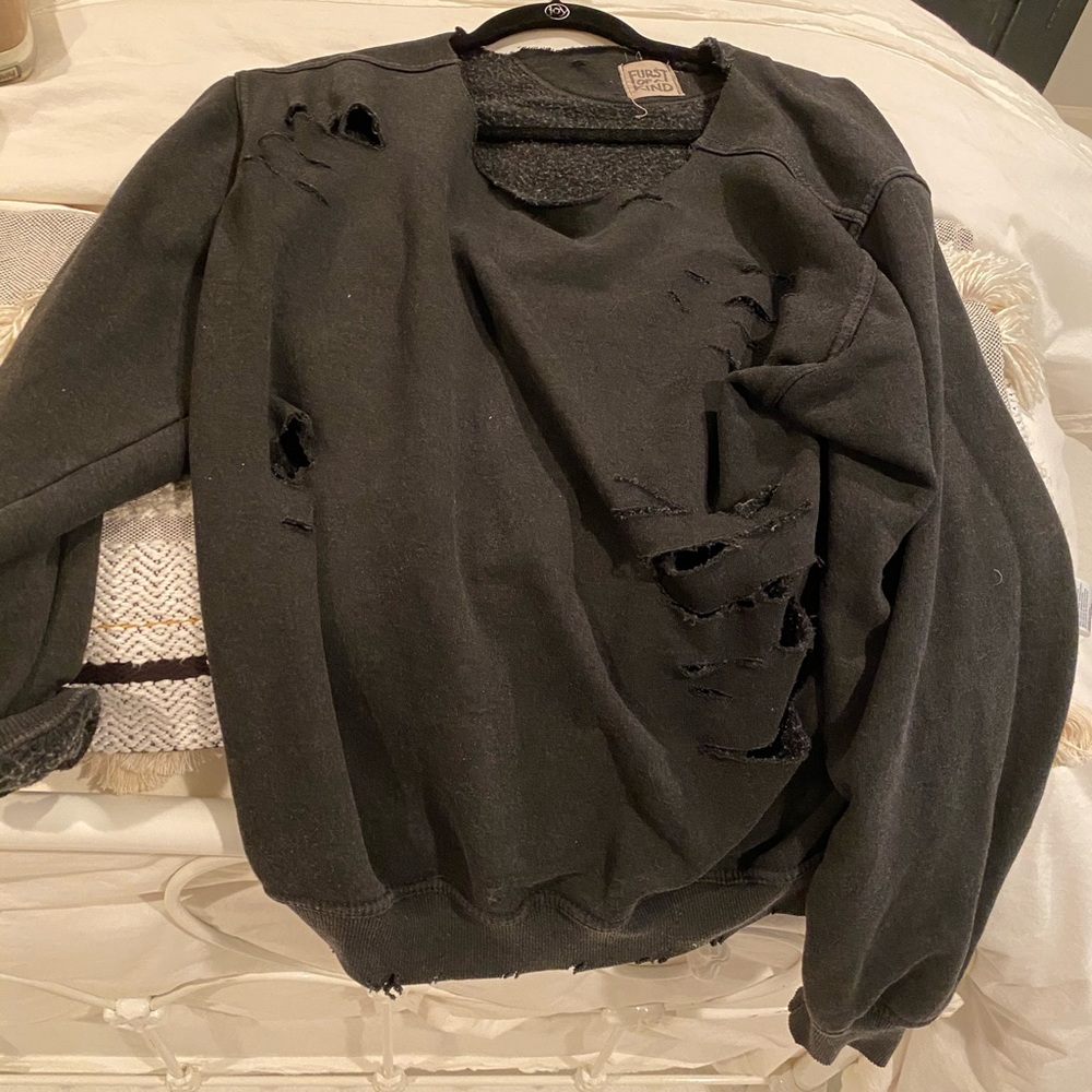 LF Furst of a kind distressed pullover sweatshirt